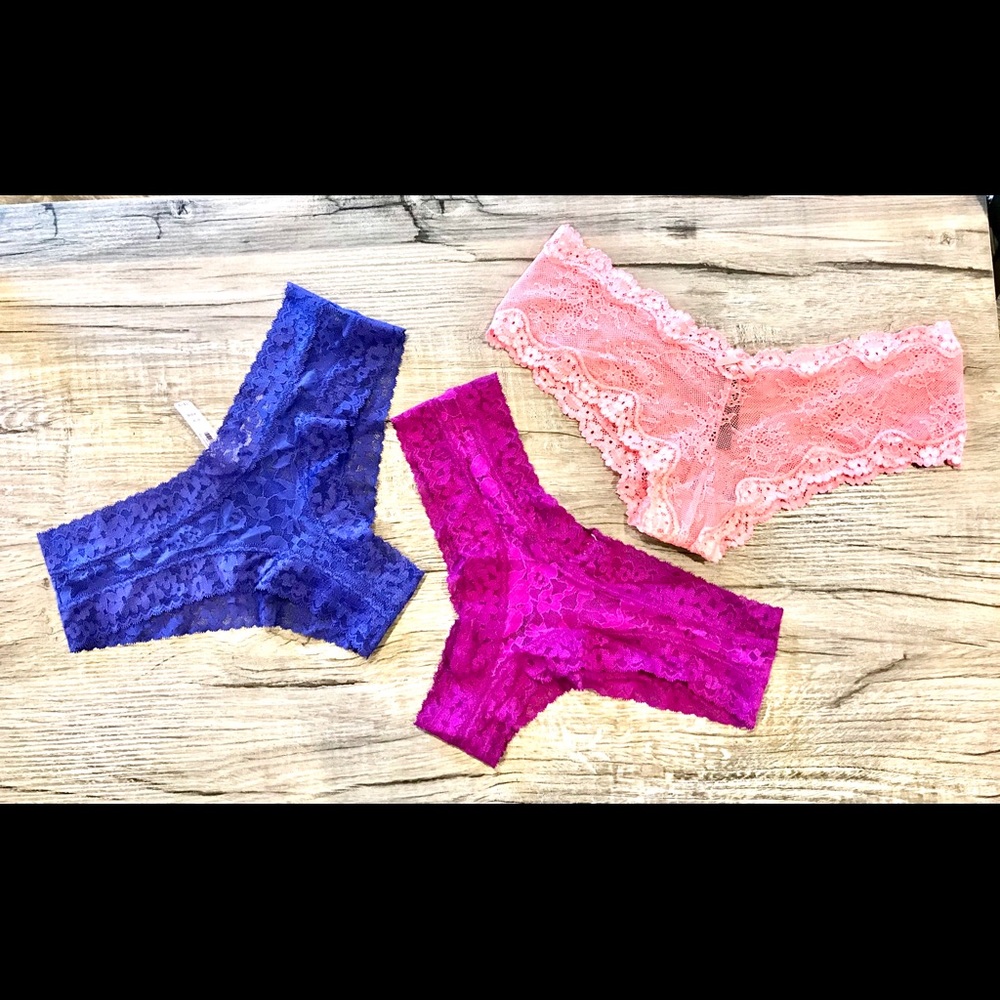 SET of 3 New, Size M Victoria Secret Lace Panties